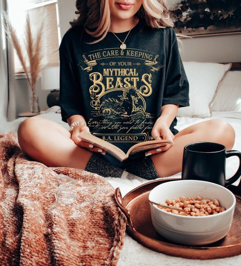 Discover Mythical Shirt Greek Mythology Bookish Shirt Fantastic Beasts Inspired Potter Gift Legendary Creatures Shirt for Book Lover