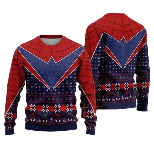 Discover Marvel Christmas Ugly Sweater Superhero Full Print Fashionable Cool Personalized Trendy Fans Holiday Dressing Christmas Gifts