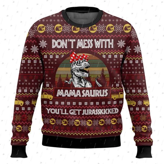 Discover Christmas Ugly Sweater Cosplay Santa Claus Pet Anime Cartoon Skull Vintage 3DPrint Harajuku Winter Pullover Funny Long Sleeves 2
