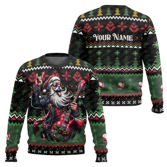 Discover Christmas Skull Santa Claus Pets Jesus Knitted Ugly Sweater 3DPrint Vintage Winter Casual Harajuku Pullover Retro Long Sleeves R