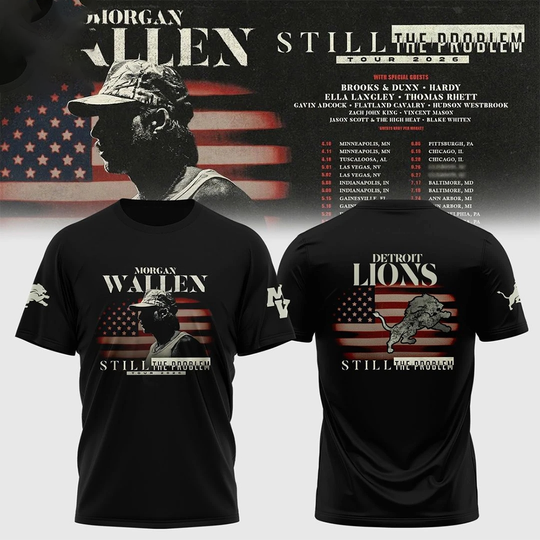 Detroit Lions Wallen Western Still The Problem Tour 2026 Shirt