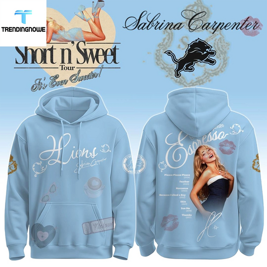 Detroit Lions Sabrina Carpenter Short N Sweet Hoodie