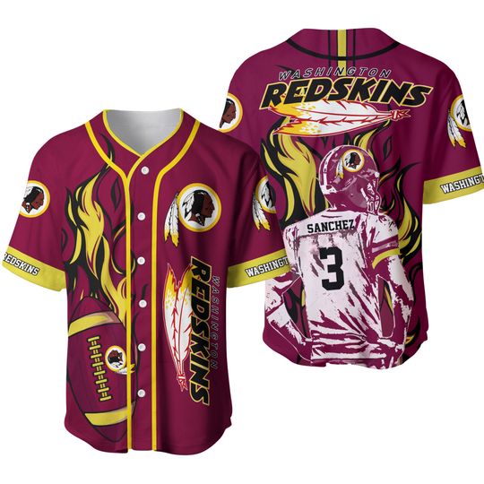 935 Washington Redskins football Custom Name Baseball Jersey Shirt
