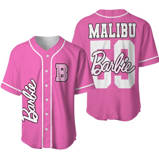 Summer Barbie Baseball Jersey | Summer Short Sleeve Tee | Femininity | Comfortable | Women Summer Casual Shirt