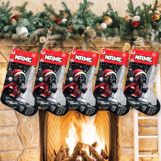 Discover Personalize Darth Vader Star Wars Xmas Stocking, Starwars Christmas Stockings, Darth Vader Christmas Socks Home Decoration, Custom Stockings