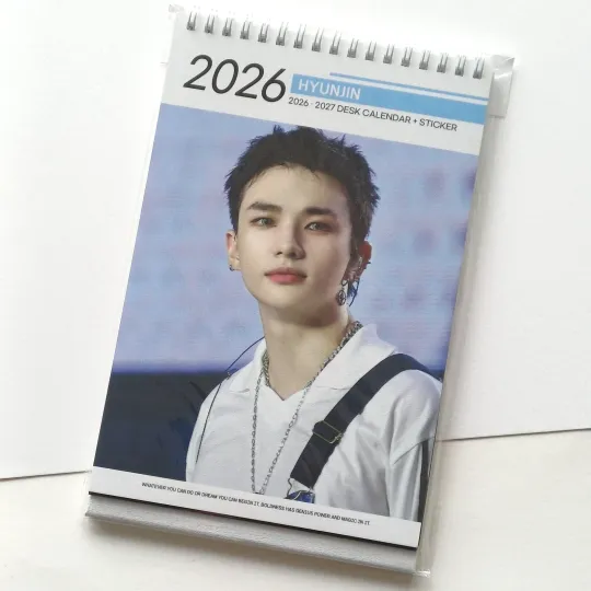 Discover Hyun Jin Hyunjin SKZ Stray Kids Photo 2026 2027 Calendar Calender Kpop Gut White