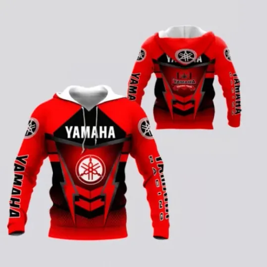 Discover Hot New for Men 3D Hoodie All Over Printed Yamaha Racing AN-HT Ver5 Red