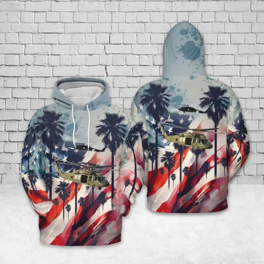 US Army Sikorsky UH-60 Black Hawk 3D Hoodie