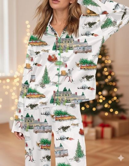 National Lampoons Christmas Vacation Pajama Set | Griswold Holiday Sleepwear