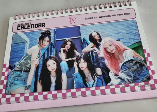 Discover IVE Photo 2026 2027 Desk Calendar Calender Kpop Girls Fan Gift Pink