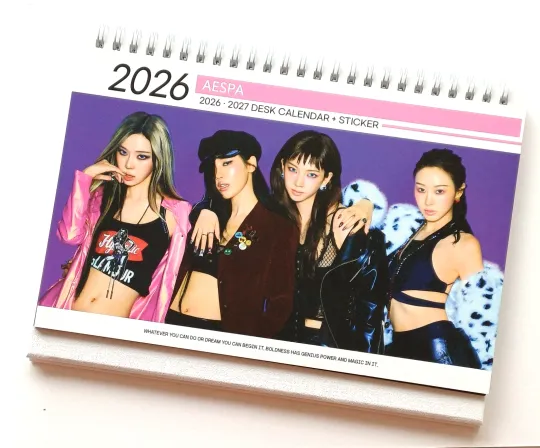 Discover Aespa Photo 2026 2027 Desk Calendar Calender Kpop Girl Fan Christmas Goods Gift
