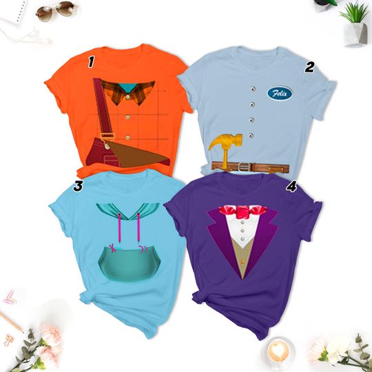 Discover Funny Ralph Character Matching Shirt, Halloween Costume For Family Group T Shirt, Movie Cosplay Tee, Magic Kingdom Gifts