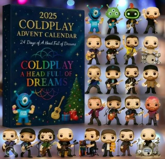 Discover 24 Days  with a Head Full of Dreams Advent Calendar 2025, 24 Days with Coldplay  Surprise Daily Xmas Gift