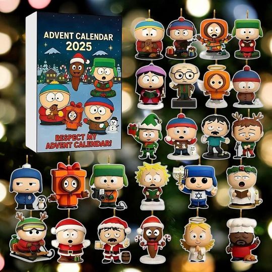 Holiday South Park Christmas Advent Calendar 2025, 24 Days Christmas Countdown, Christmas is Coming Advent Countdown Daily