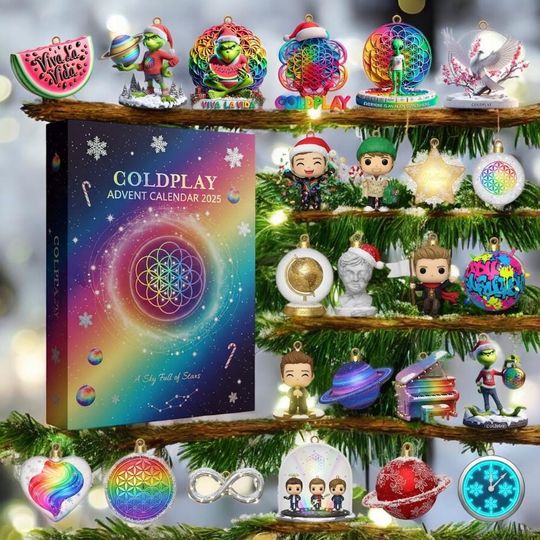 Discover Coldplay 2025 Christmas Advent Calendar A Sky Full Of Stars Collectible Box, 24 Days Countdown Daily Galaxy Gift