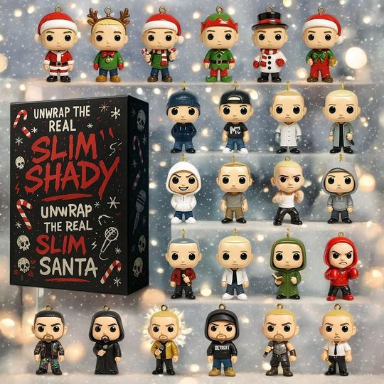 Discover Eminem Slim Shady Advent Calendar 2025, 24 Days Countdown Christmas with Eminem, Christmas Advent Daily Gift