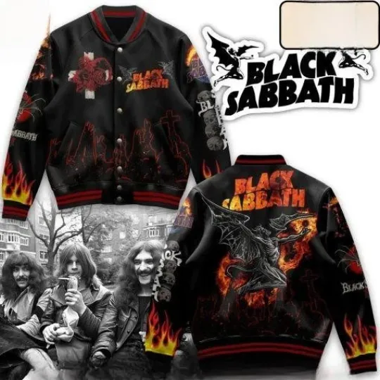 Sabbath Double-faced flannel Baseball Jacket