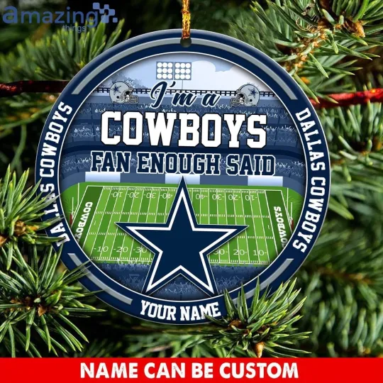 Discover Personalized Dallas Football Cowboys Team Christmas Ceramic Ornament Gift Decor
