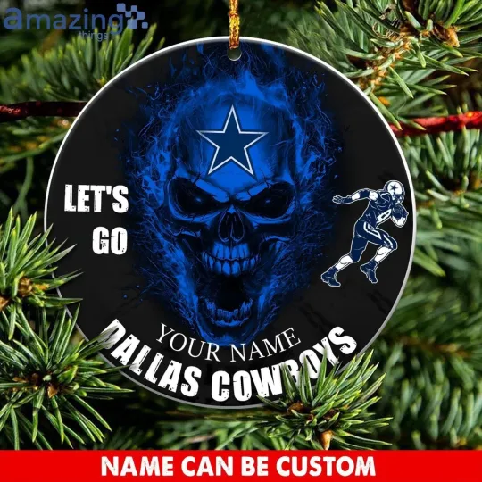 Discover Personalized Dallas Football Cowboys Team Christmas Ceramic Ornament Gift Decor