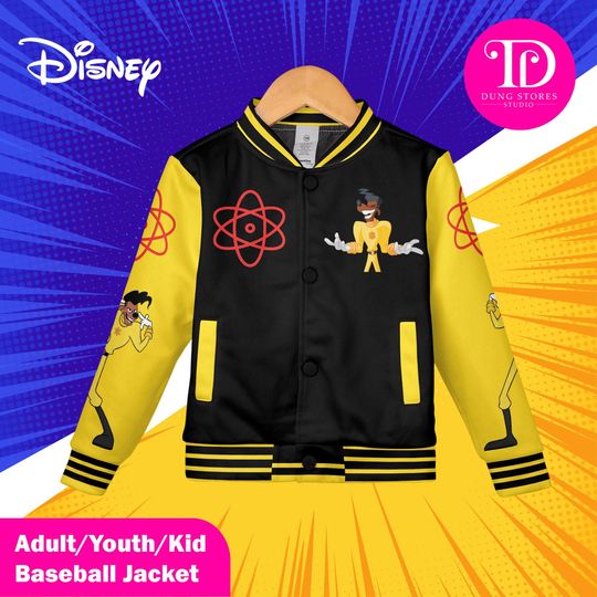 Discover Powerline Max 95 Varsity Jacket, Kids & Adult Unisex Baseball Jacket, Disney Goofy Movie Powerline Stand Out Tour Streetwear