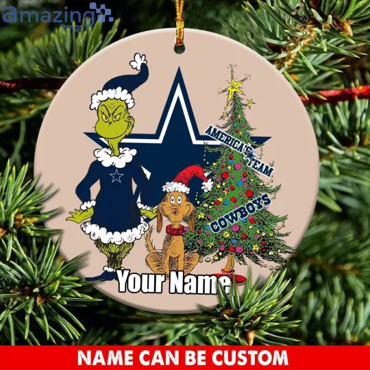 Discover Personalized Dallas Football Cowboys Team Christmas Ceramic Ornament Gift Decor