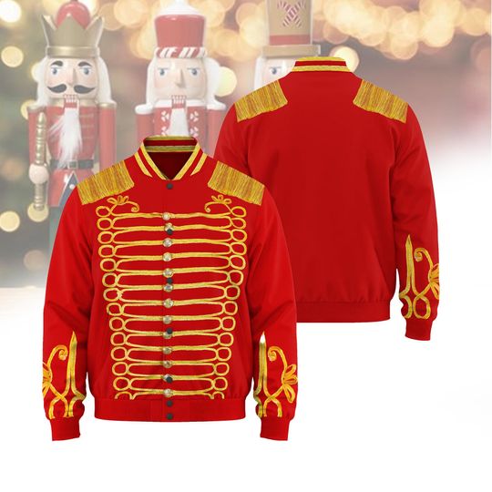 Nutcracker Cosplay Baseball Jacket, Funny Nutcracker Ballet Shirt, Funny Holiday Coat, Christmas Costume, Xmas Outfit
