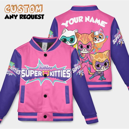 Discover Personalized SuperKitties Varsity Jacket, SuperKitties Baseball Jacket, Kids Youth Adult Varsity Jacket