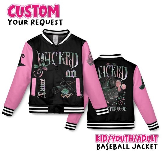 Discover Personalize Disney Wicked Change For Good Varsity Jacket, Adult Varsity Jacket, Baseball Team Outfit, Uniform Varsity