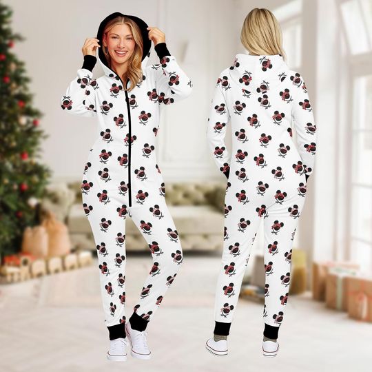 Disney Cruise Mickey Mouse Family Christmas Onesie, Matching Holiday Pajama Set for Family
