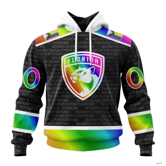 Discover Personalized Florida Panthers Hoodie Special Pride Design Hockey Is For Everyone