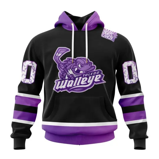 Custom Toledo Walleye Hockey Fights Cancer Hoodie
