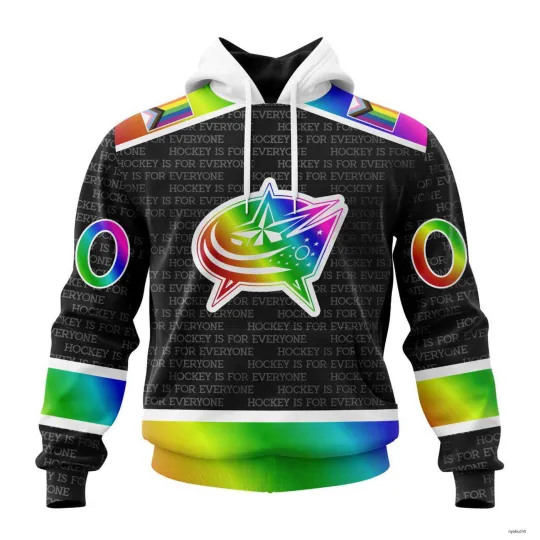 Discover Personalized Columbus Blue Jackets Hoodie Pullover Pride Hockey Is For Everyone