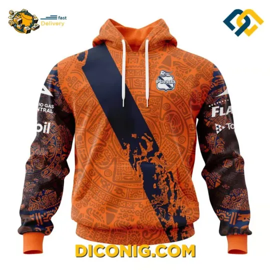 Discover Liga MX Club Puebla Away Aztec Hoodie 2025 Custom, Christmas Gift