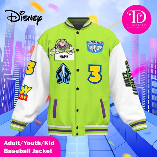 Discover Personalized Toy Story Varsity Jacket, Buzz Lightyear and Woody Jersey, Disney Team Outfit, Toy Story Fan Gift