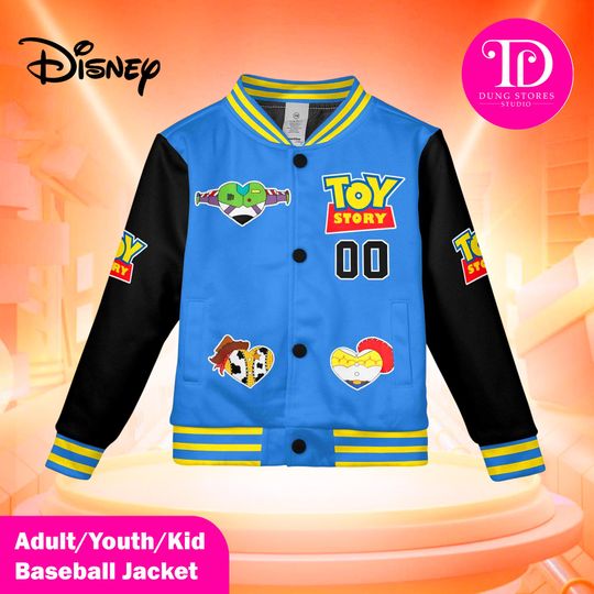 Discover Custom Toy Story Varsity Jacket, Personalized Disney Pixar Baseball Jacket, Kids Youth Adult Disney Jacket, Movie Team Outfit