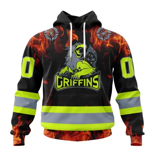 Discover Personalize Grand Rapids Griffins Honoring Firefighters Hoodie Pullover Fan Gear