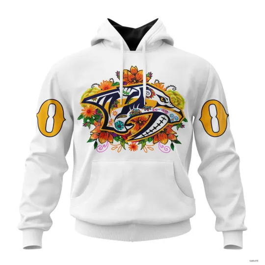 Discover Personalized Nashville Predators Hoodie Specialized Unisex Kits Dia De Muertos