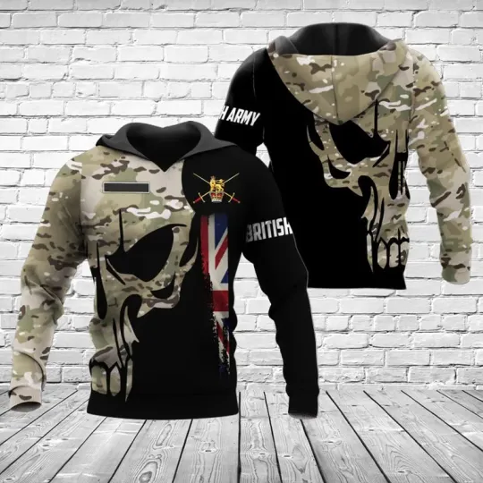 Discover Custom Name British Army 3D Hoodie