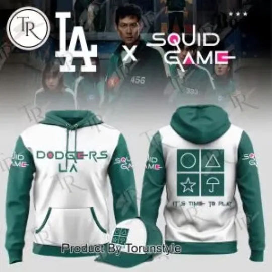 Discover L.A. D0dg*rs x Squid Cosplay 2025 Hoodie