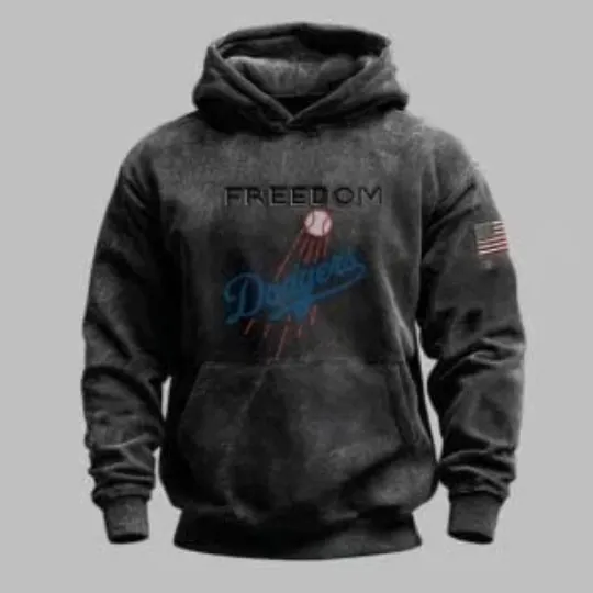 Discover L.A. D0dg*rs Freedom Flag 2025 Hoodie, Christmas Gift