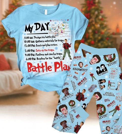 Home Alone Tshirt Pants Set, Home Alone Movie Shirt, Kevin Mccallister Holiday Pajamas, Bandit Movie Pants, Home Alone Christmas Gift