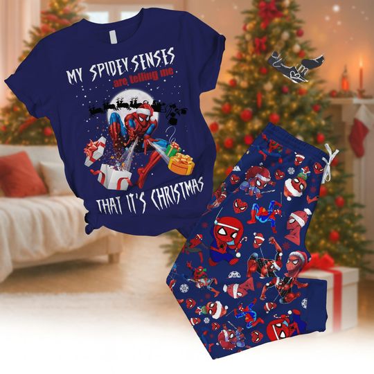 Discover Spiderman Christmas T-shirt & Pajamas Set for Kids