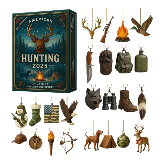 Discover 2025 American Hunting Acrylic Advent Calendar 24-Day Christmas Countdown Calendar