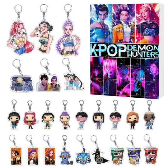 Discover Acrylic Advent Calendar Blind Box Kpop Hunter Keychain Countdown Sets Huntrix Rumi Mira Zoey Saja Boys Jinu