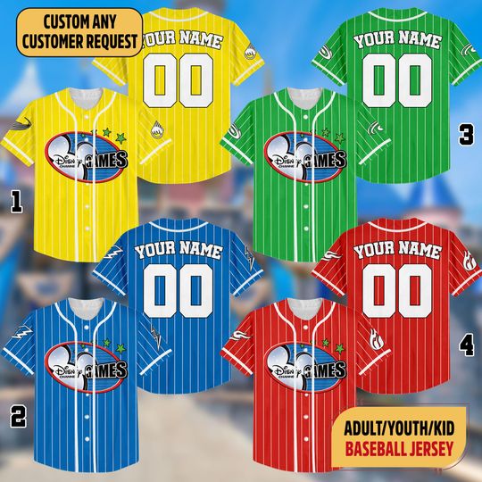 Discover Personalize Disney Games Baseball Jersey, Custom Name Baseball Shirt, Games Sports Jersey Team, Mouse Ears Gaming Group