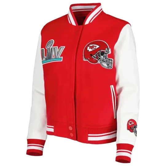 Kansas City Chiefs Men's Wool Leather Varsity Jacket Baseball Football