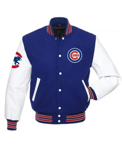 Discover Men’s Chicago Cubs Varsity Jacket Blue & White Letterman MLB Baseball Coat