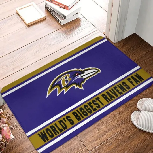 Baltimore Ravens Football Doormat, Gift For Fan