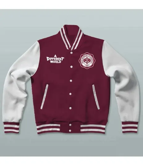 Men's Hillman Letterman Baseball Jacket Maroon White College Style