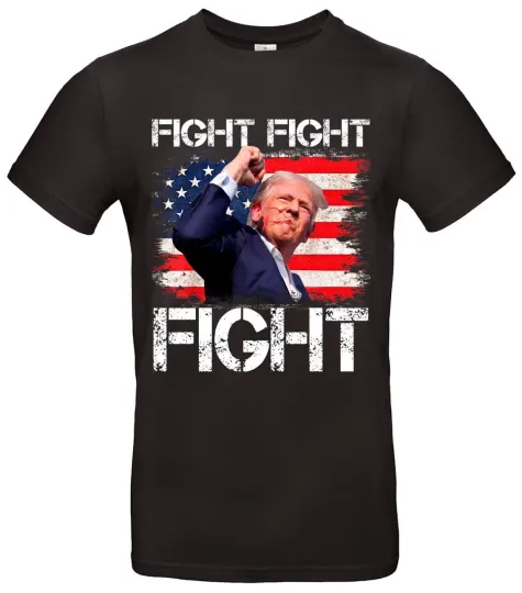 Discover Donald Trump Fight T-Shirt 2024 - Make America Great Again Design